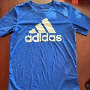 Adidas Kids Short Sleeve Tee in Blue and White